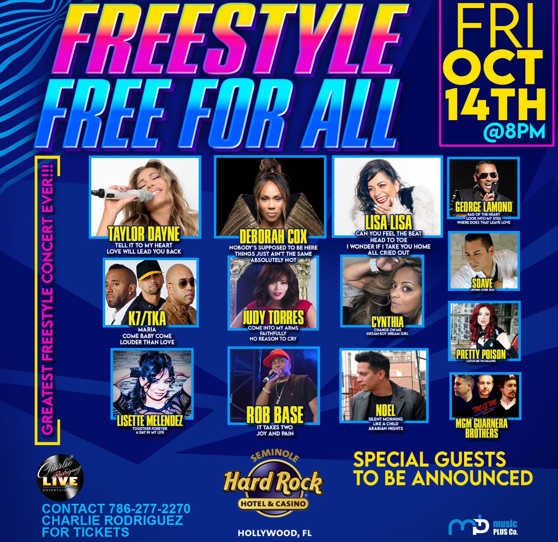 Freestyle Free For All @ Hard Rock Seminole Hollywood FL - Fever Records
